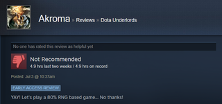 Illustration for article titled Dota Underlords, As Told By Steam Reviews